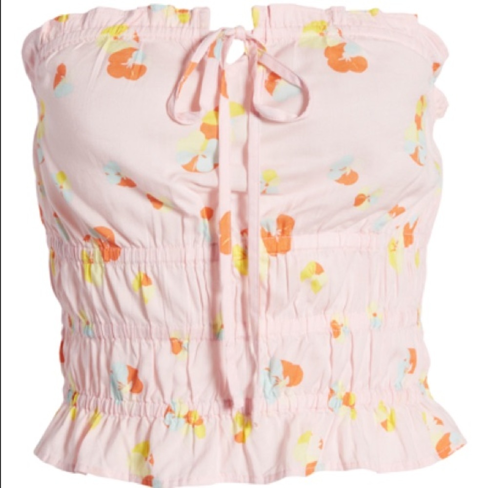 NWT BP Women’s Smocked Tube Top in Pink Floral